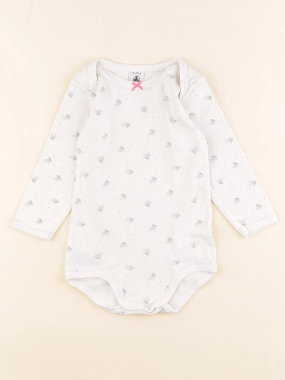 Petit Bateau - body blanc - 18 mois