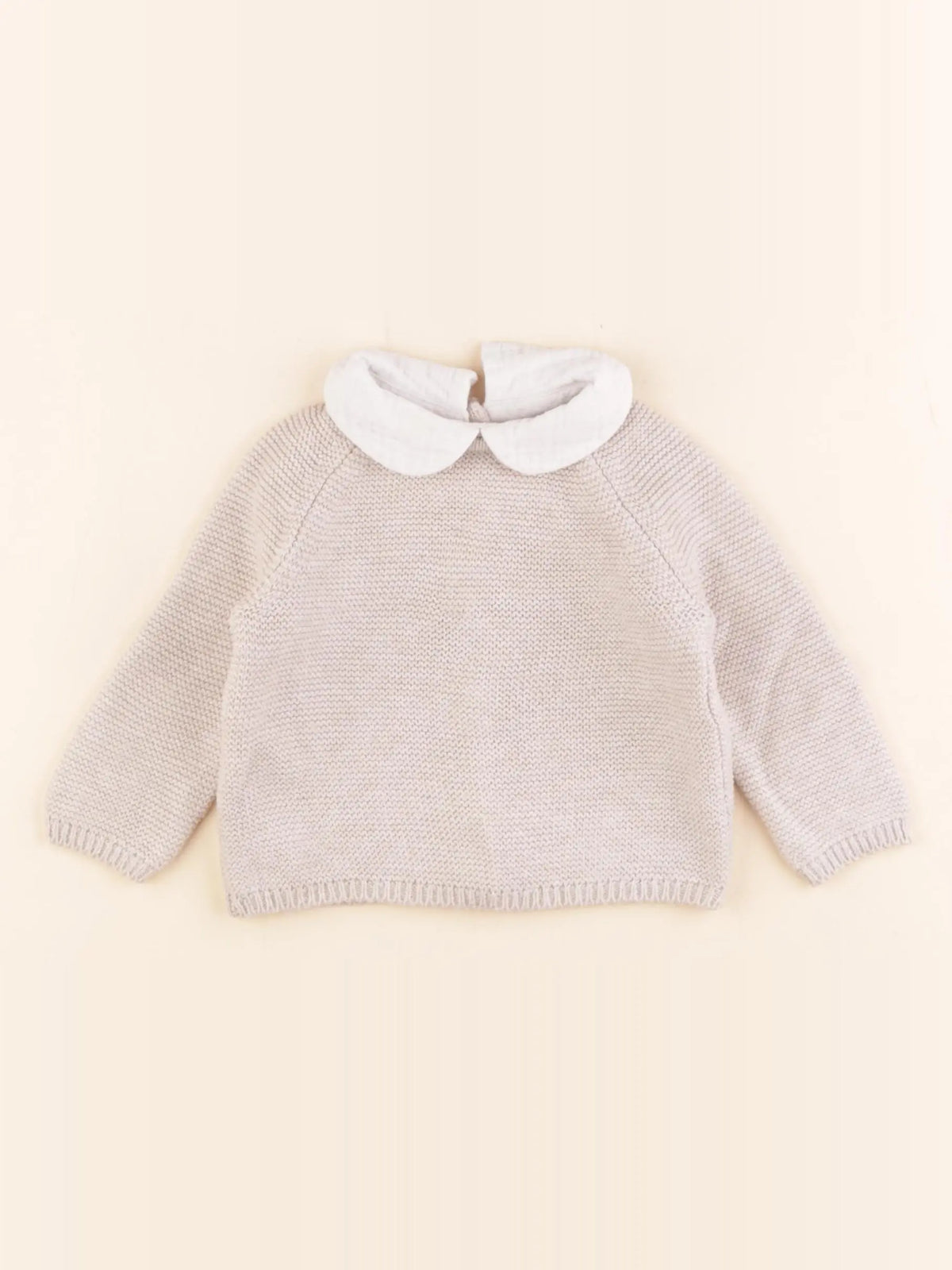 Mango - pull beige - 1/3 mois