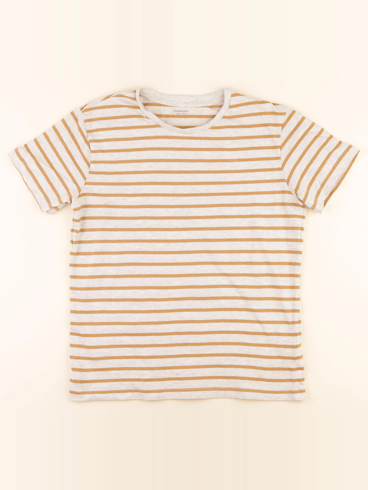 Vertbaudet - tee-shirt marron, gris - 14 ans