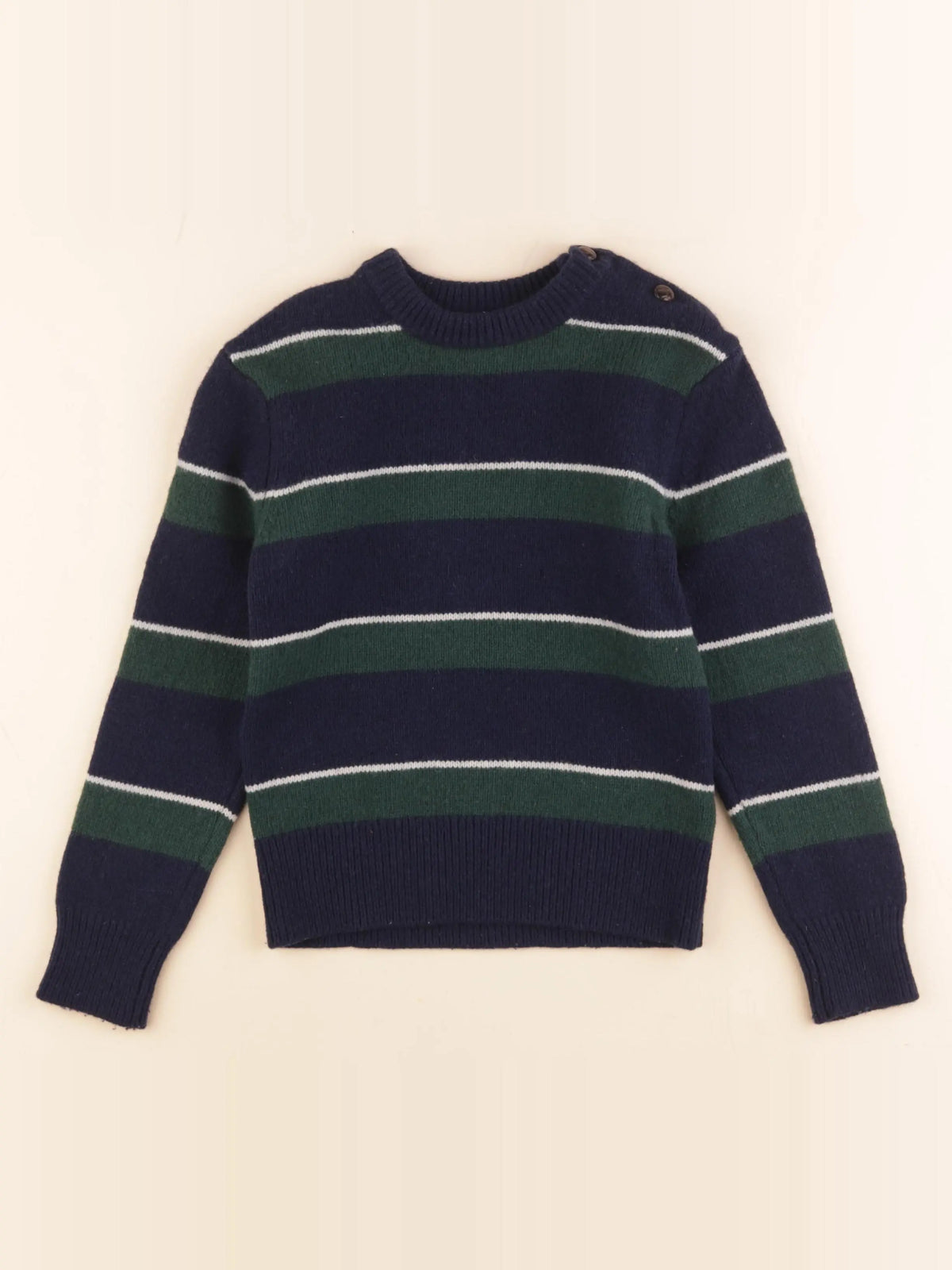 Cyrillus - pull bleu, vert - 6 ans