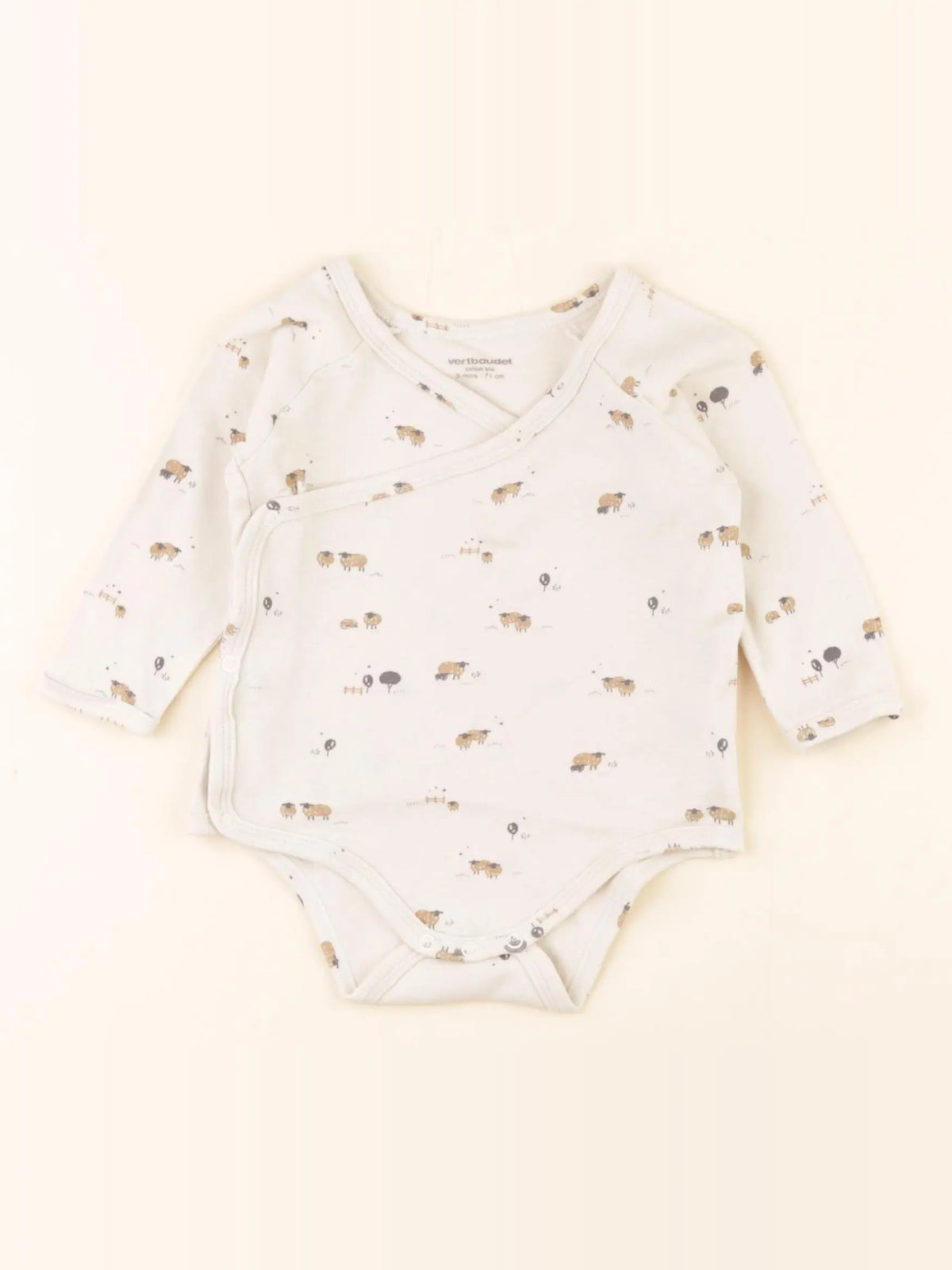Vertbaudet - body marron - 9 mois