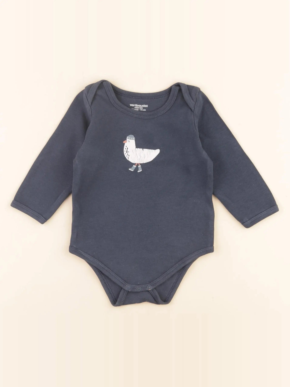 Vertbaudet - body bleu - 12 mois