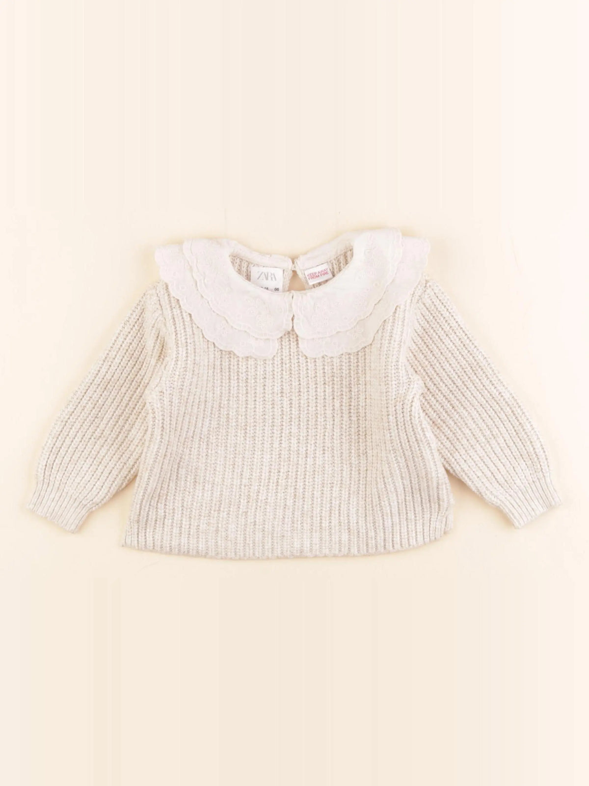 Zara - pull beige - 12/18 mois