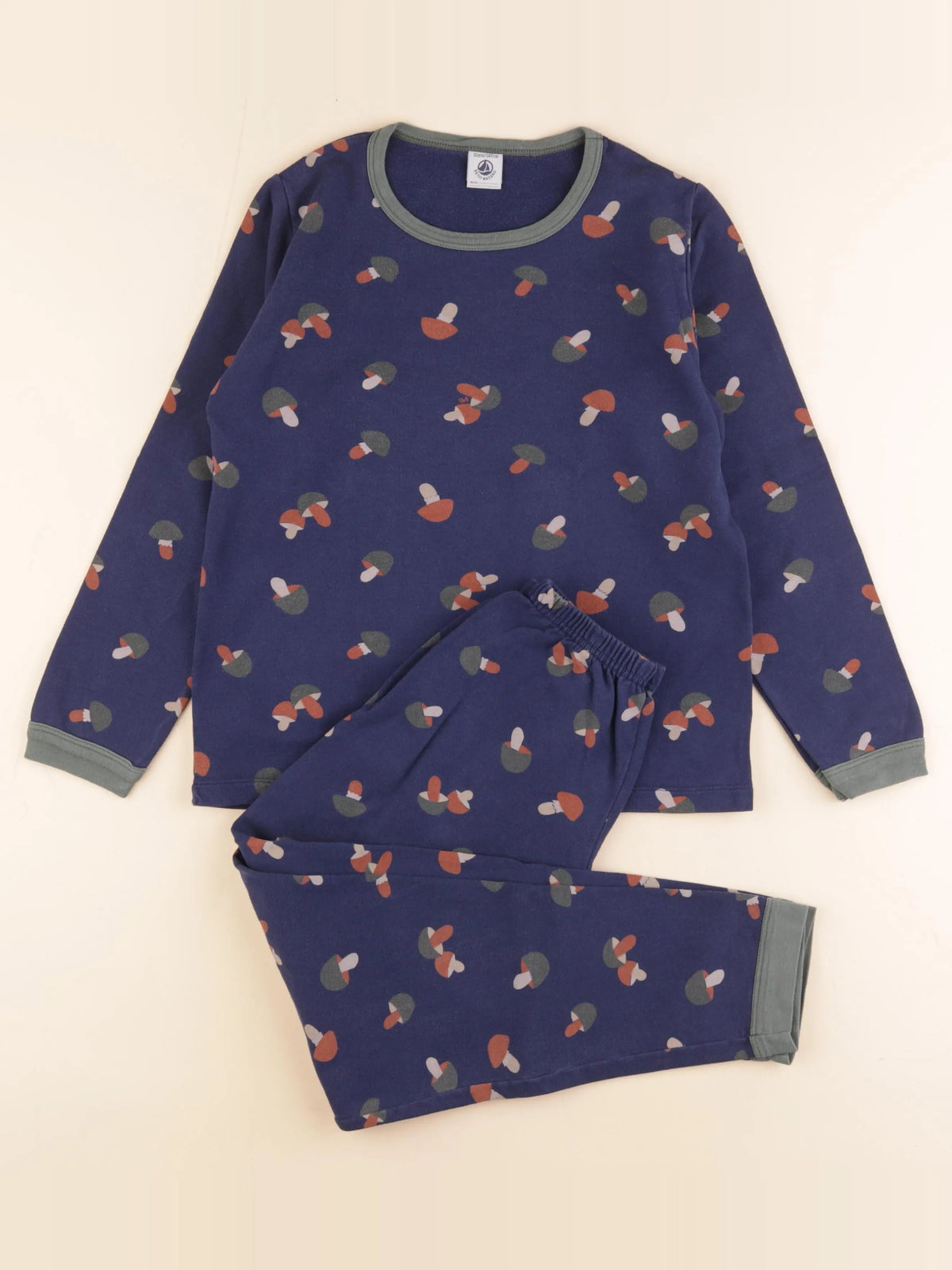 Petit Bateau - pyjama coton bleu - 10 ans