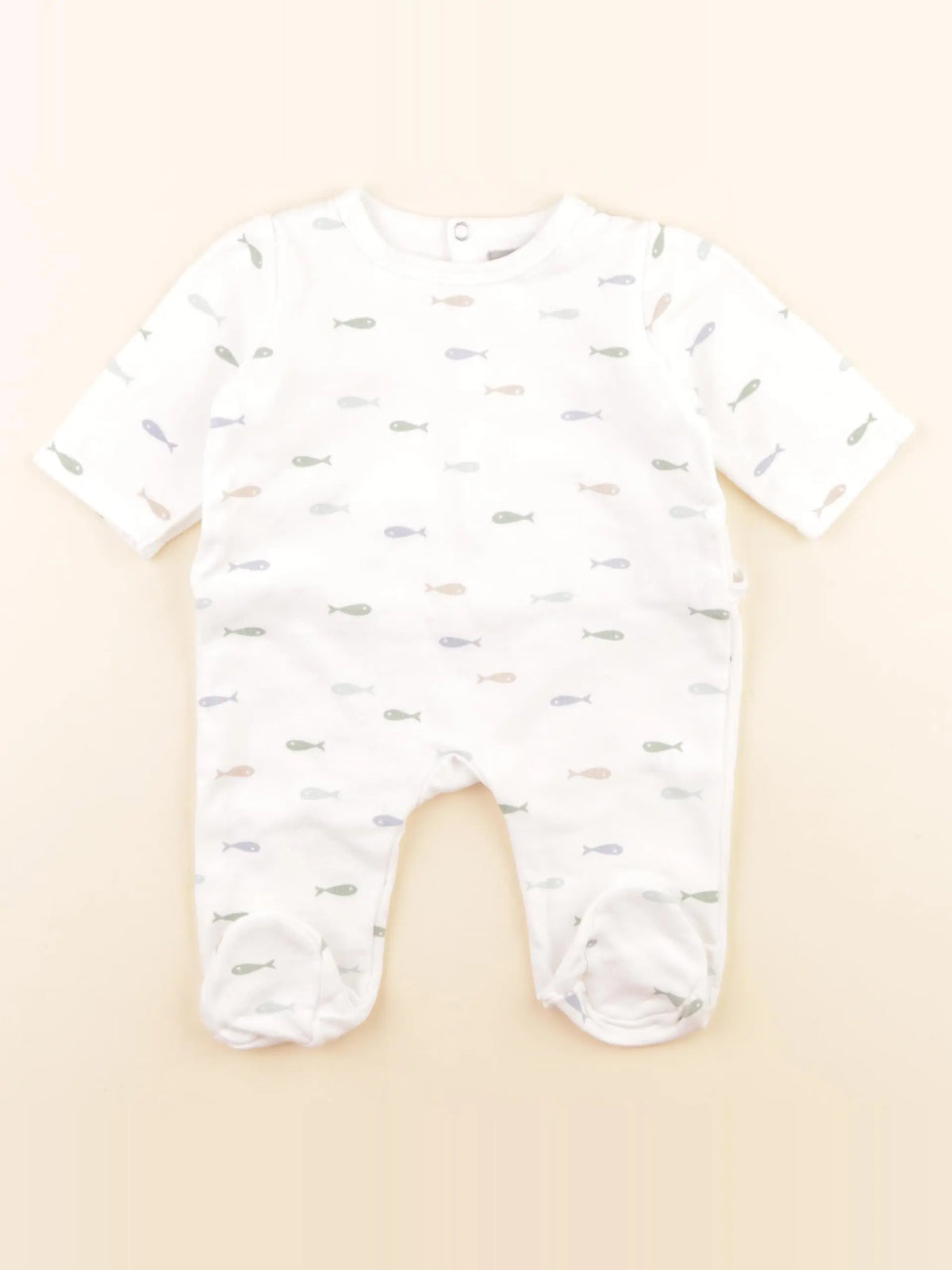 Boutchou - pyjama coton blanc - 3 mois