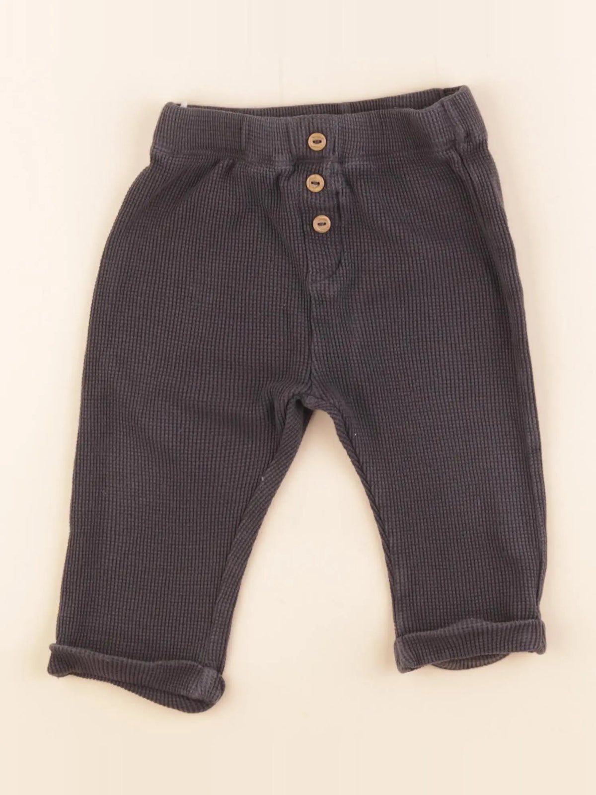 H&M - pantalon gris - 9/12 mois