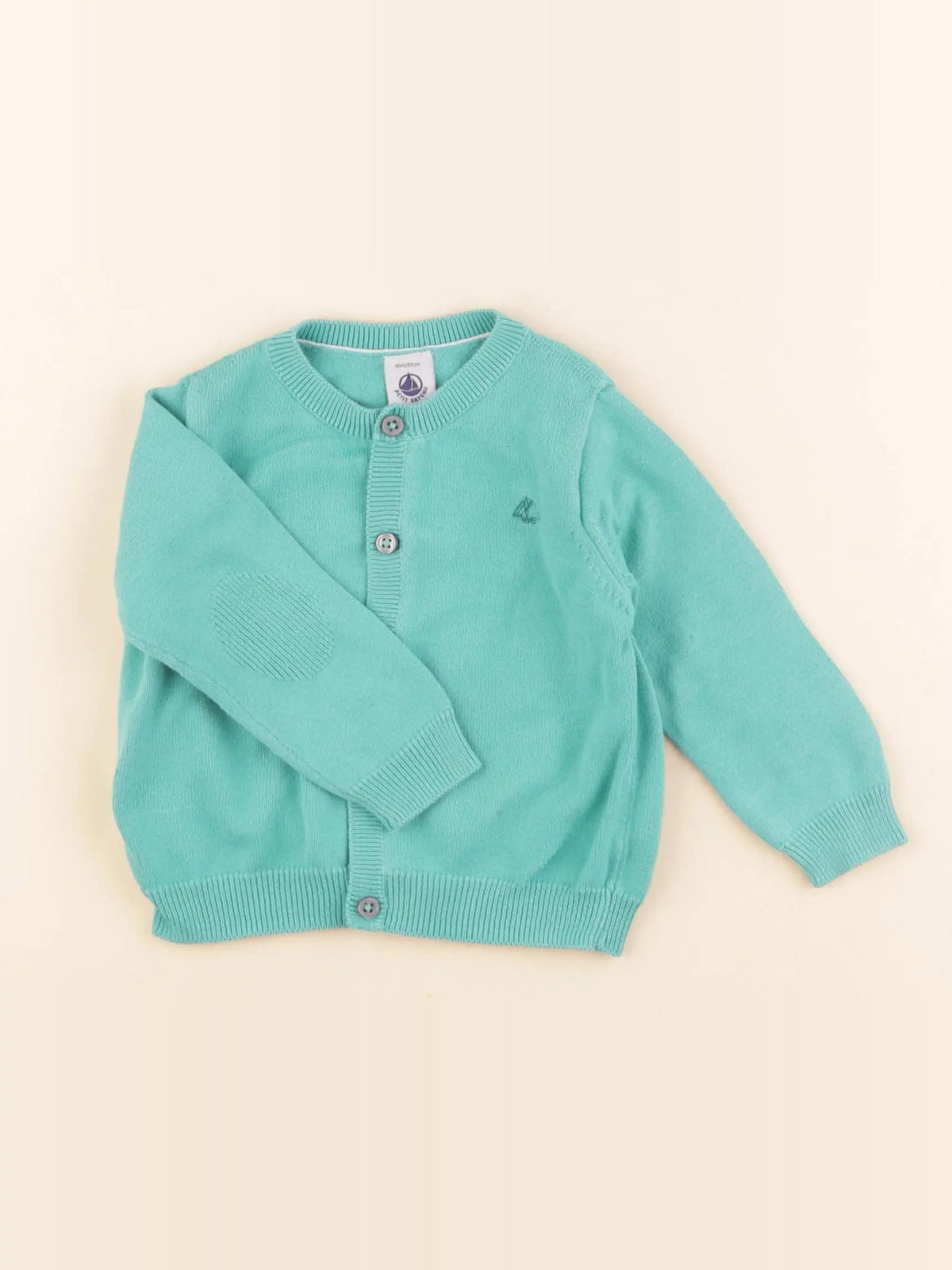 Petit Bateau - gilet vert - 18 mois