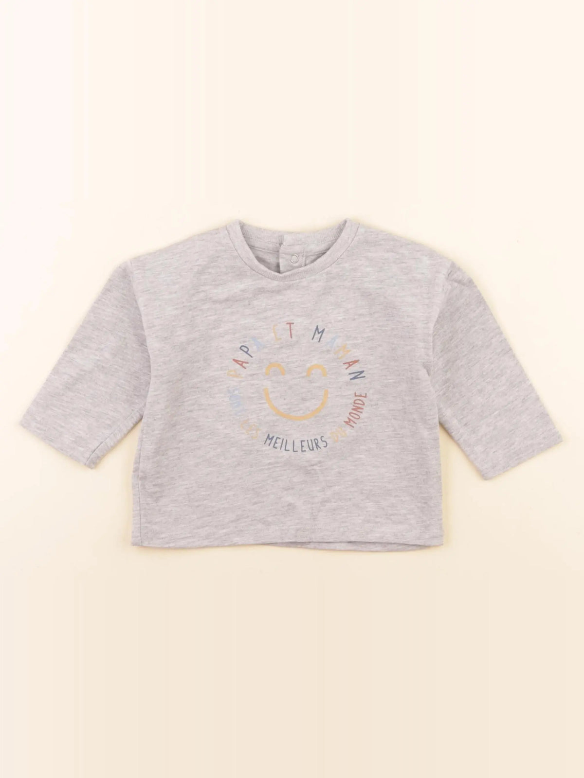 Vertbaudet - tee-shirt gris - 6 mois
