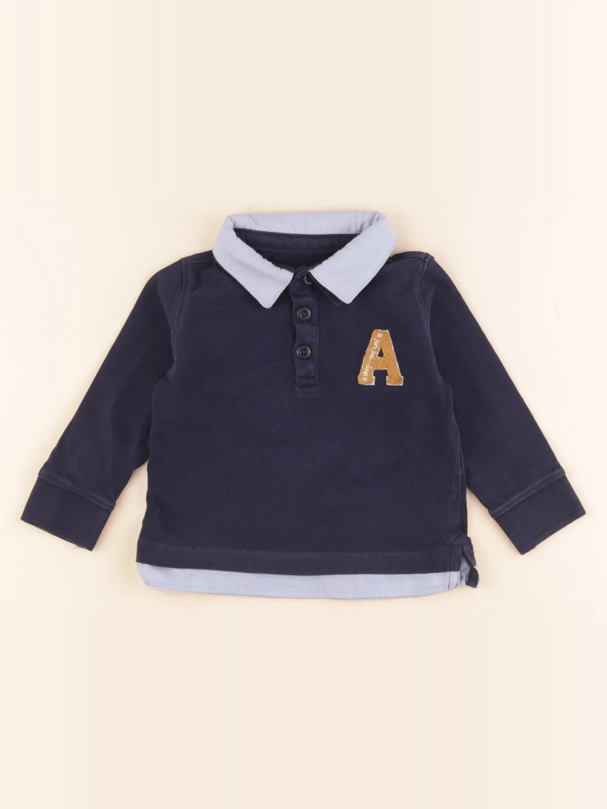 Vertbaudet - polo bleu - 2 ans
