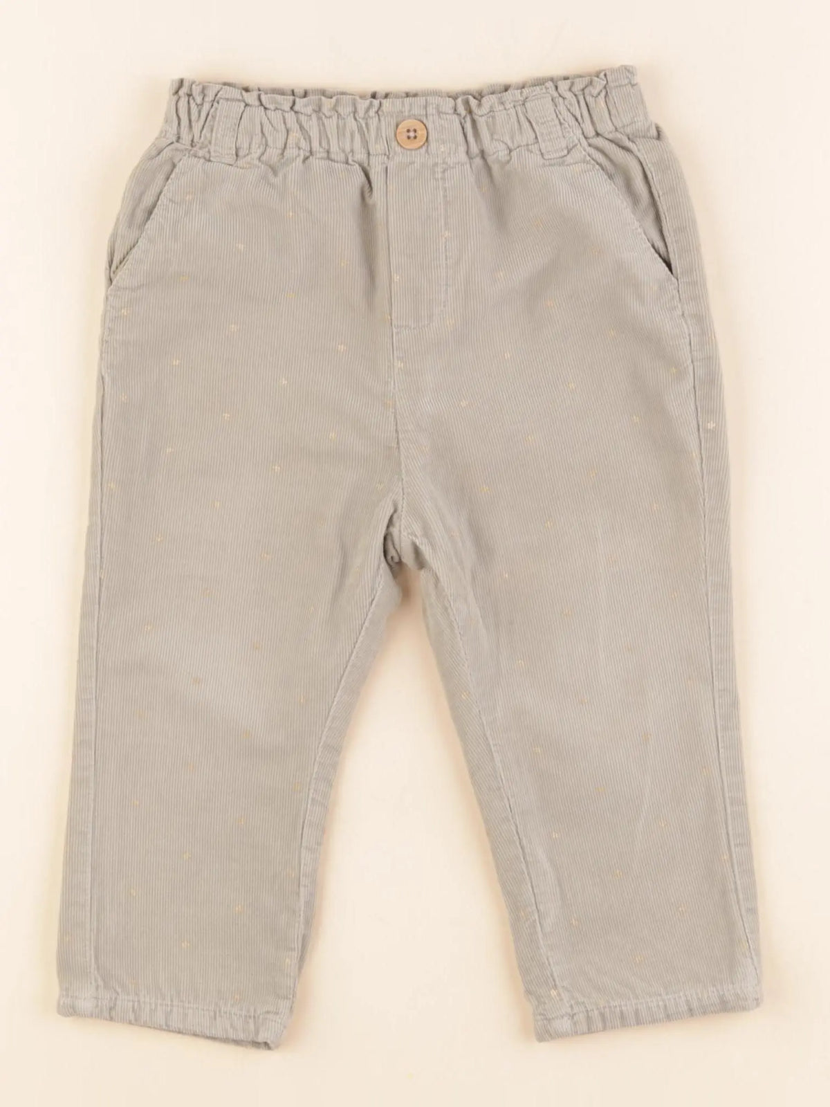 Vertbaudet - pantalon doublé vert - 2 ans