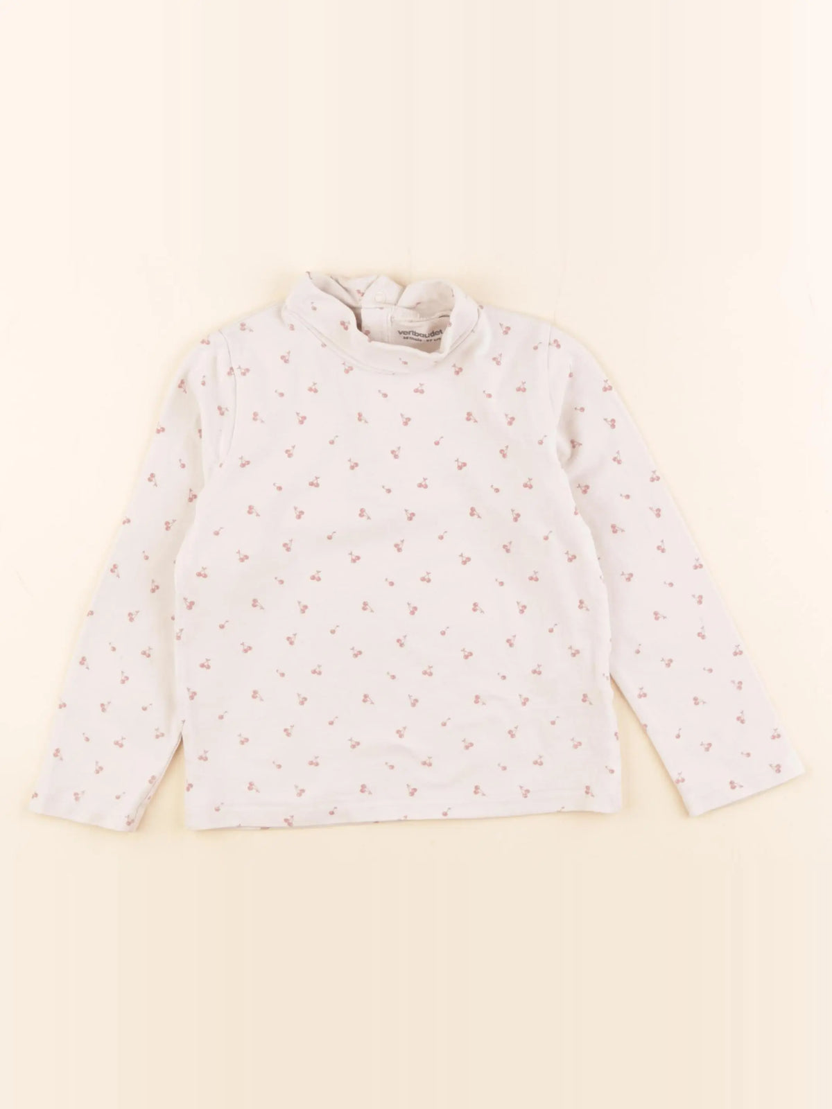 Vertbaudet - sous-pull beige, rose - 36 mois