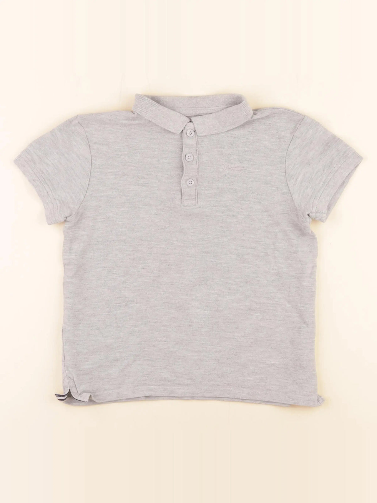 Vertbaudet - polo gris - 8 ans