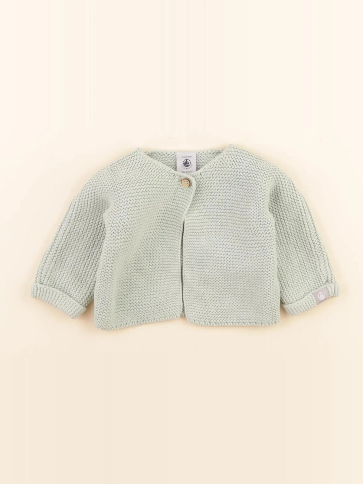 Petit Bateau - gilet vert - 3 mois