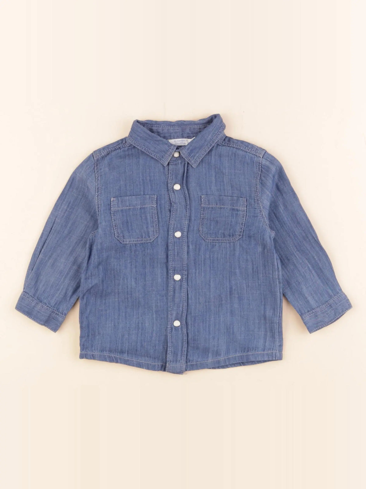 Boutchou - chemise bleu - 9 mois