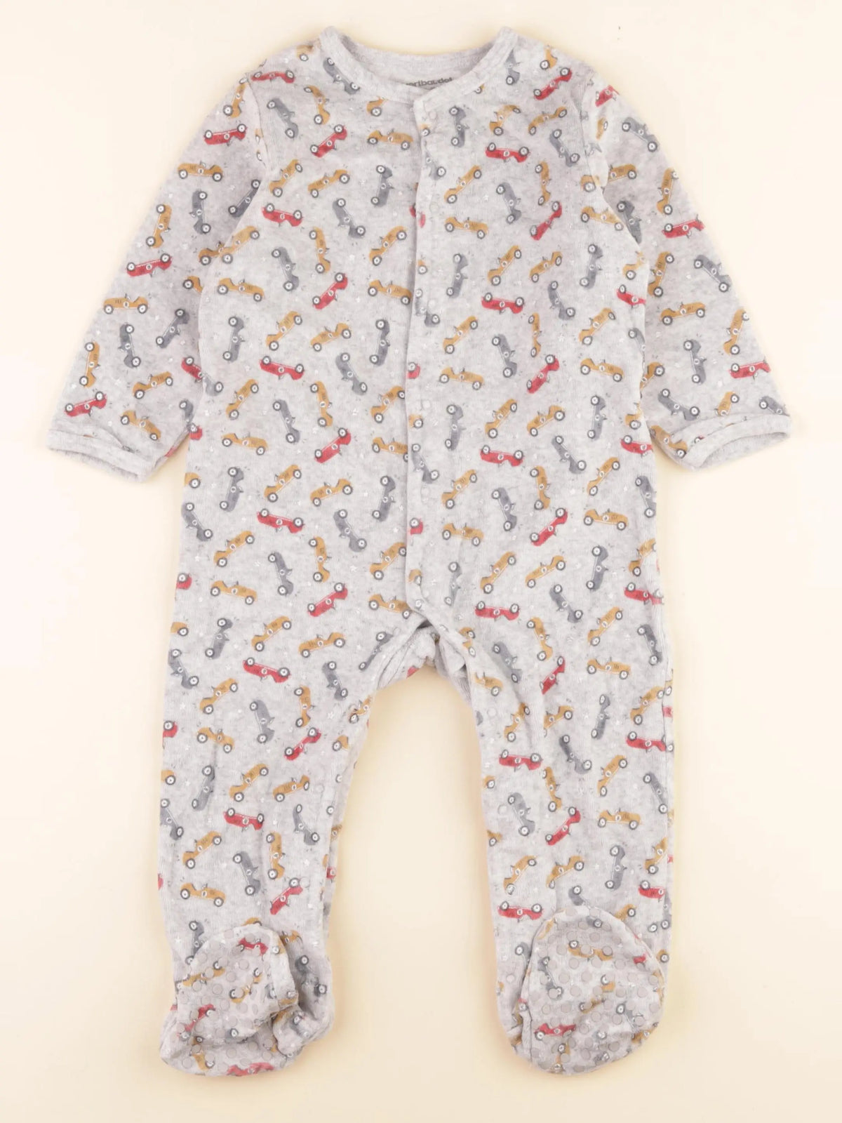 Vertbaudet - pyjama velours gris - 2 ans