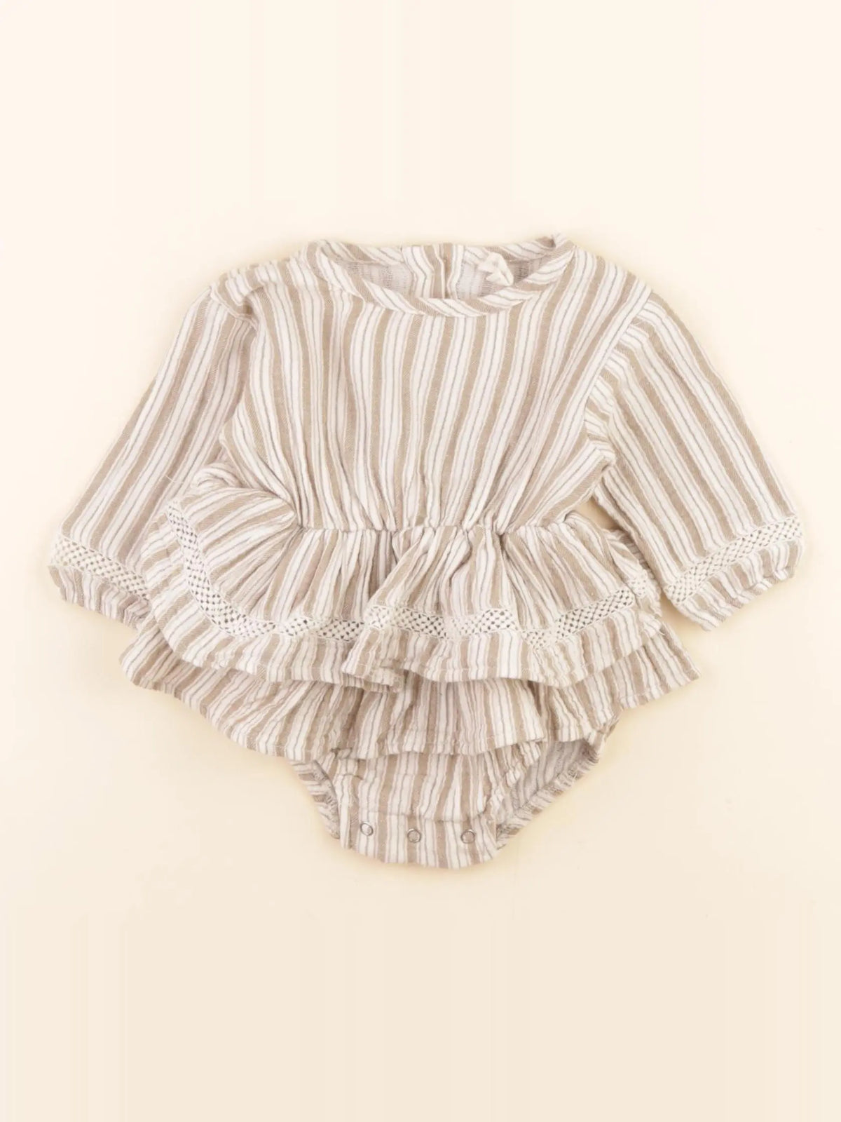 Quincy Mae - combinaison blanc, gris - 0/3 mois