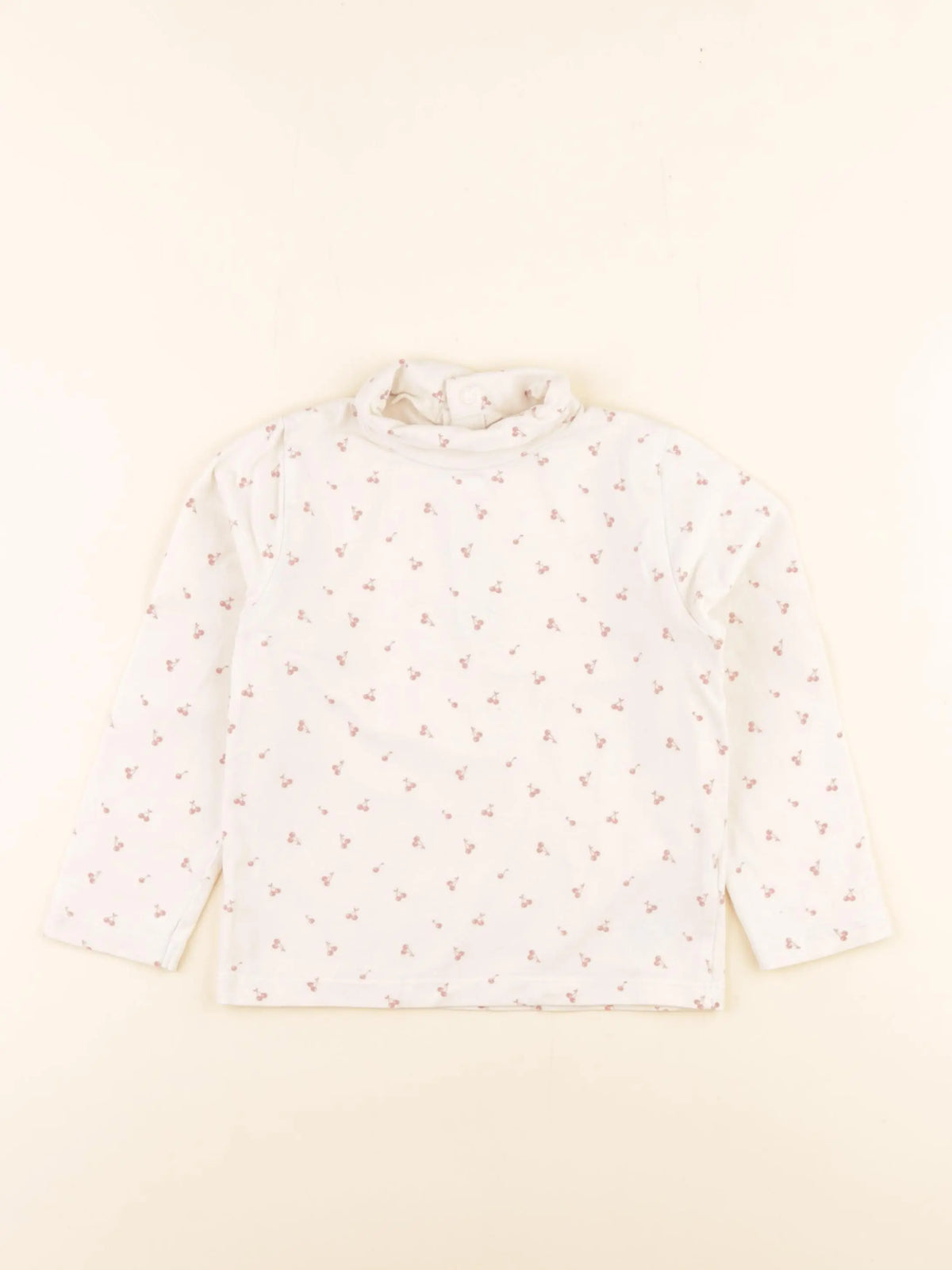 Vertbaudet - sous-pull beige, rose - 36 mois