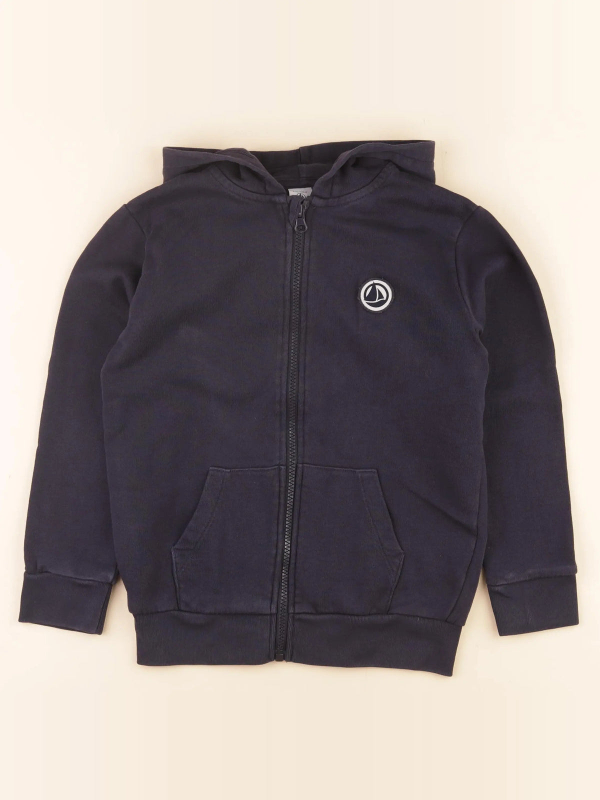 Petit Bateau - sweat bleu - 8 ans
