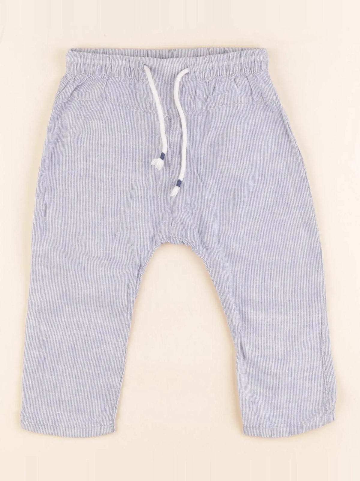 H&M - pantalon bleu - 9/12 mois