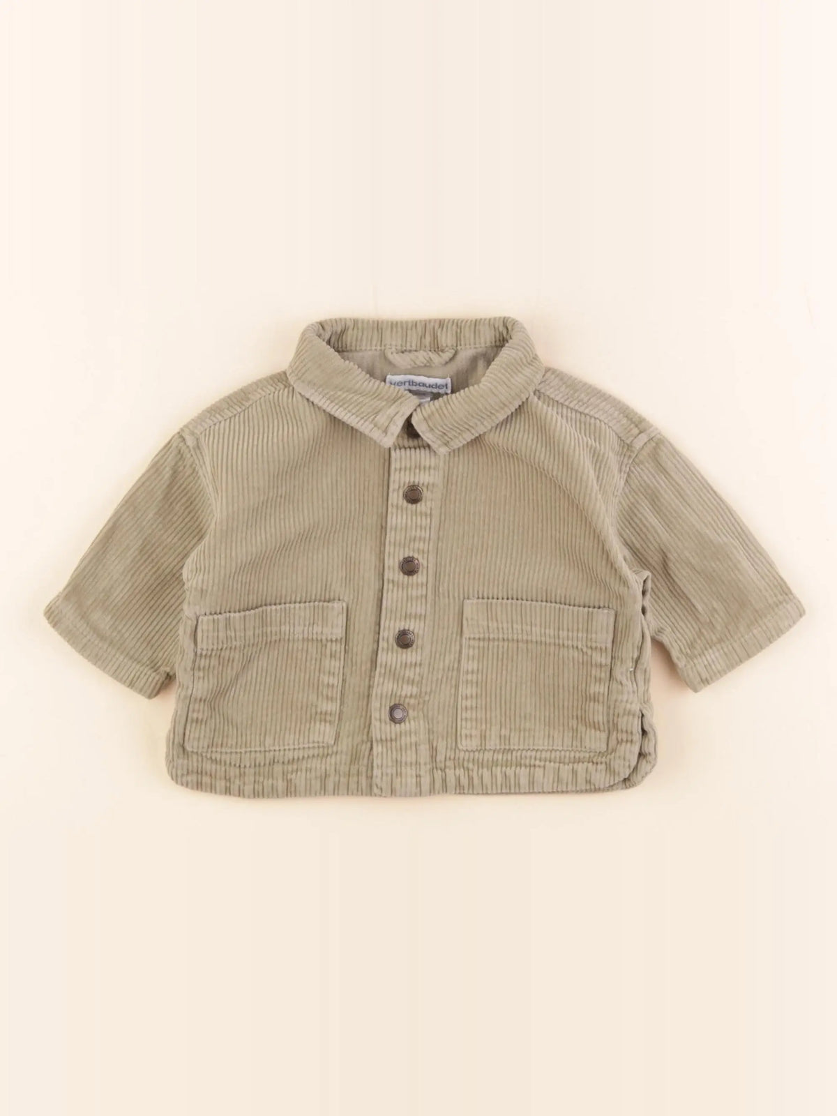 Vertbaudet - sur-chemise beige - 3 mois