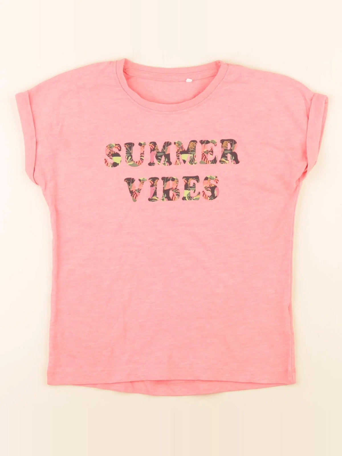 Name it - tee-shirt rose fluo - 7/8 ans