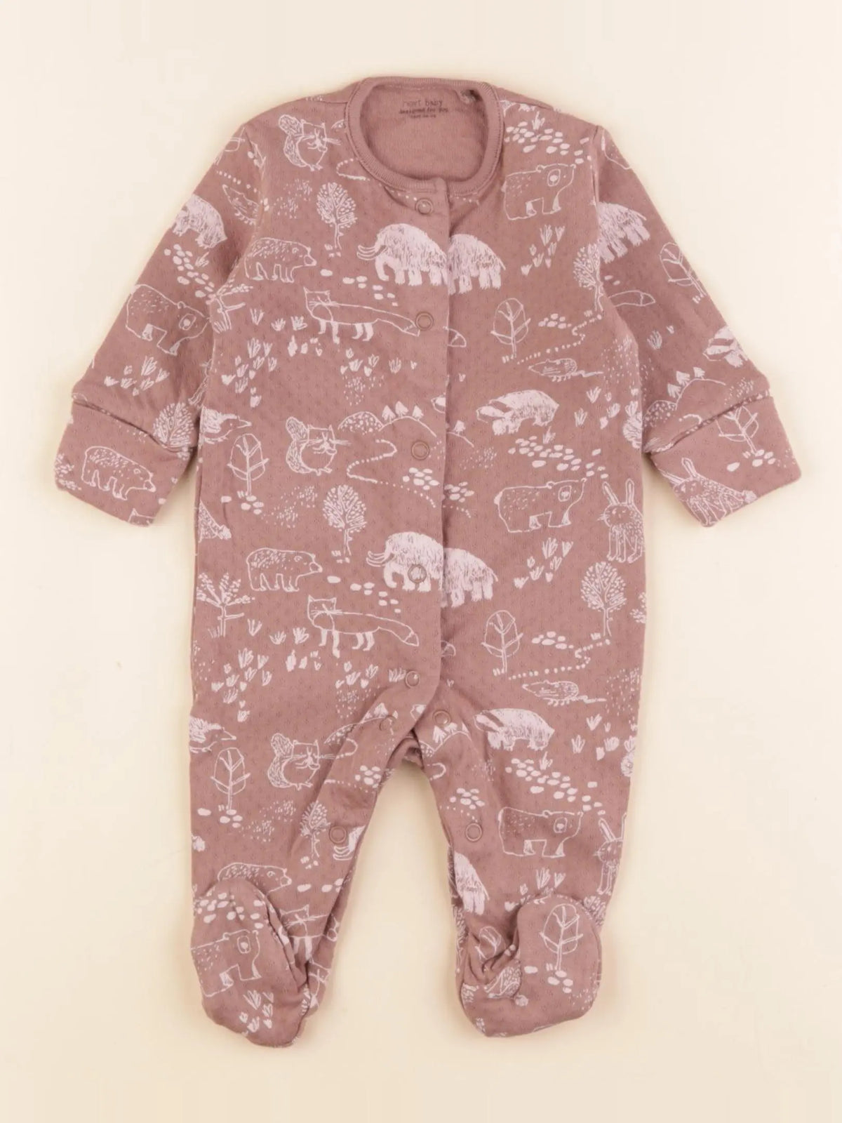 Next - pyjama coton marron - 3 mois