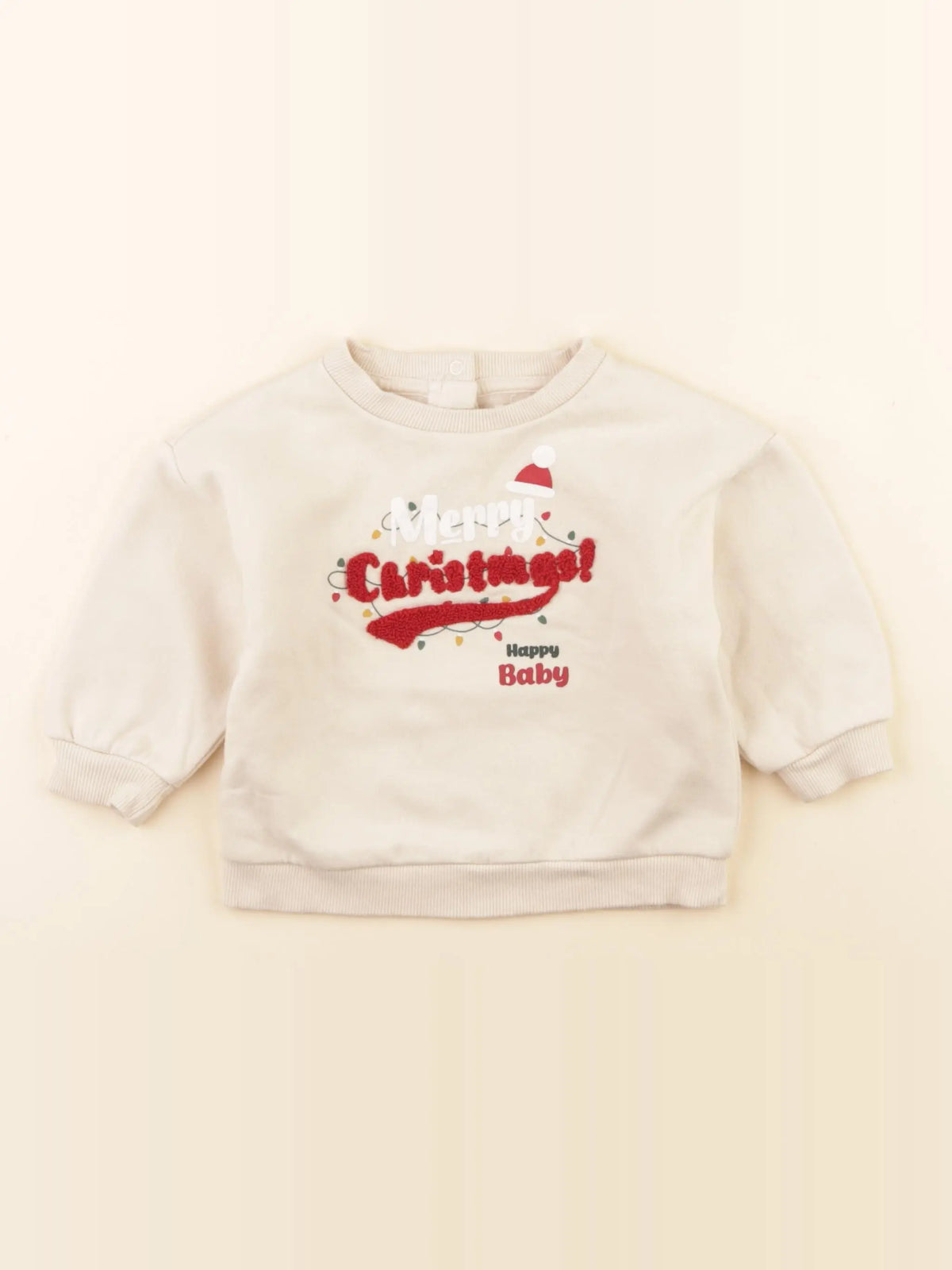 Vertbaudet - sweat blanc - 12 mois
