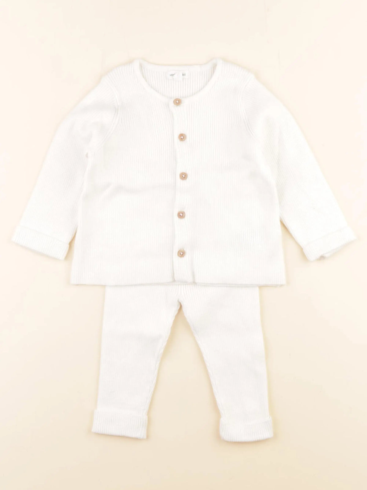 Vertbaudet - ensemble blanc - 12 mois