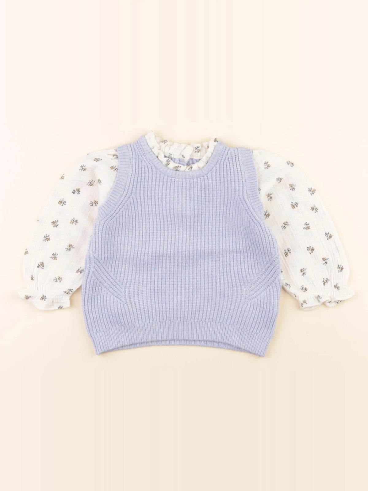 Vertbaudet - pull bleu - 12 mois