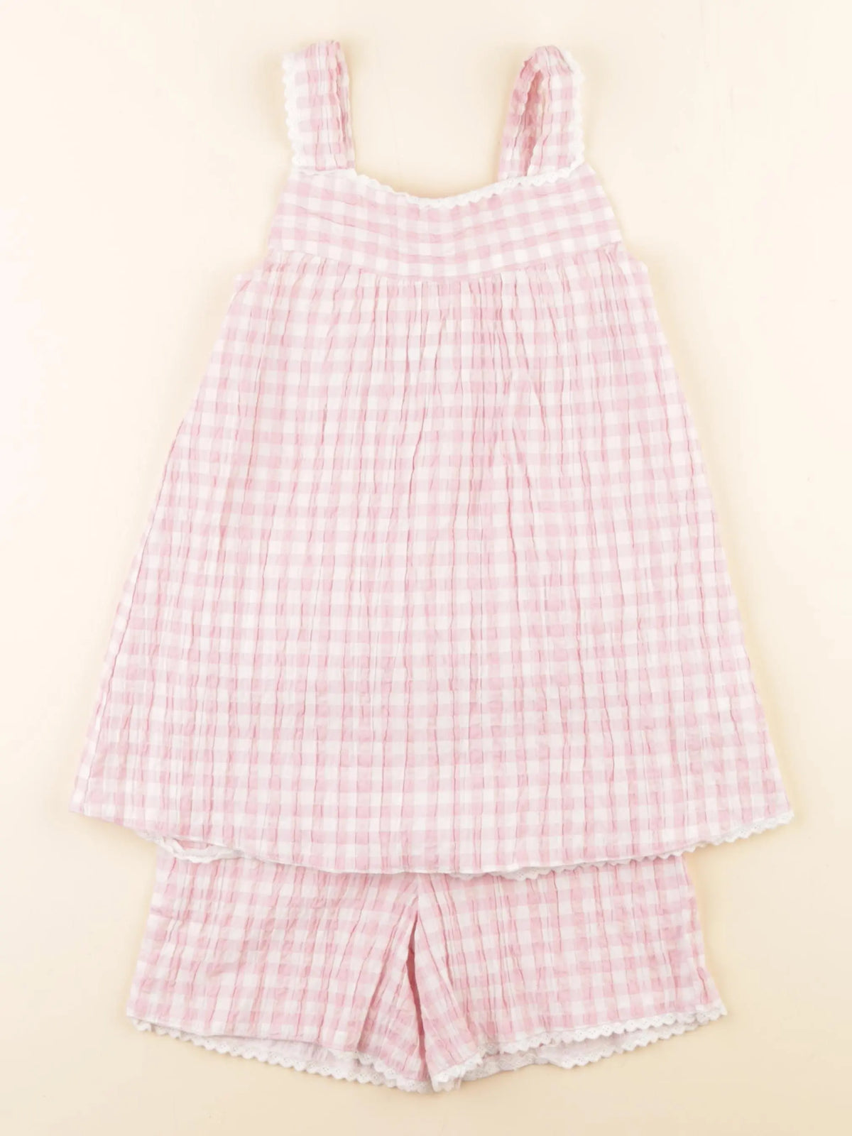 Vertbaudet - pyjama coton rose - 8 ans