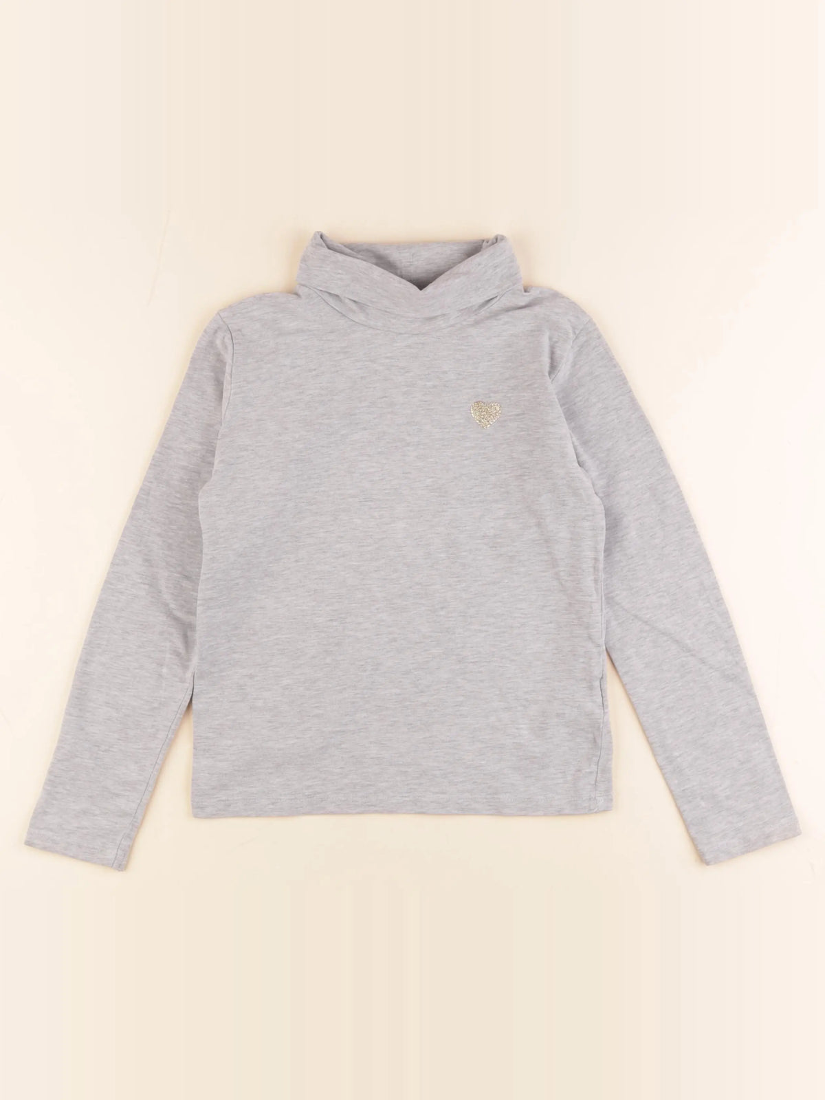 Vertbaudet - sous-pull gris - 8 ans