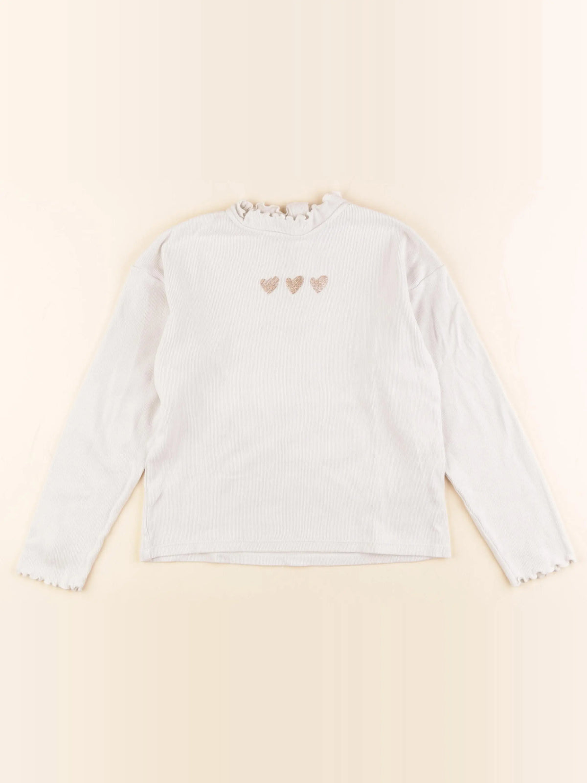 Vertbaudet - sous-pull blanc - 8 ans