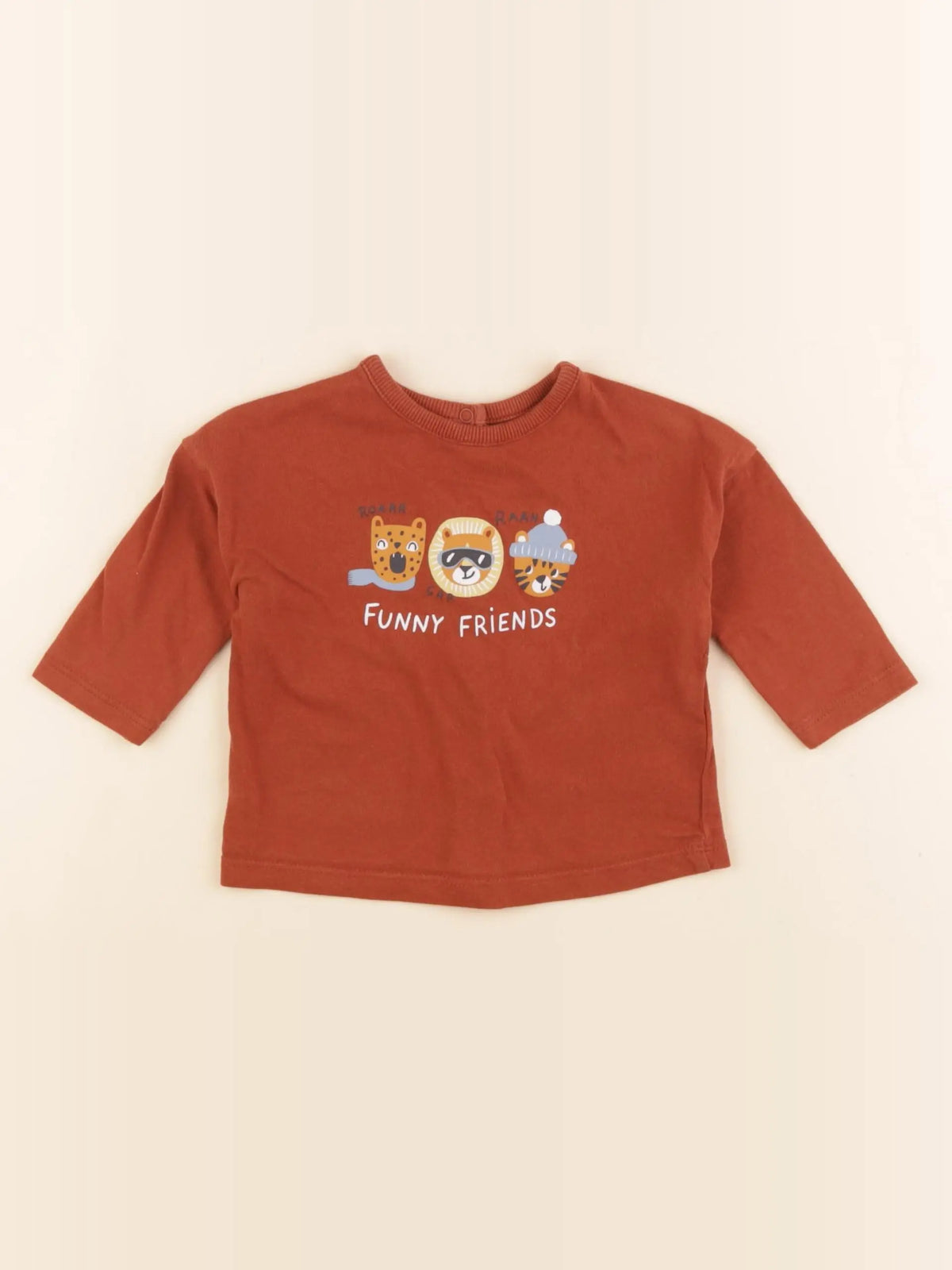 Vertbaudet - tee-shirt rouge - 6 mois