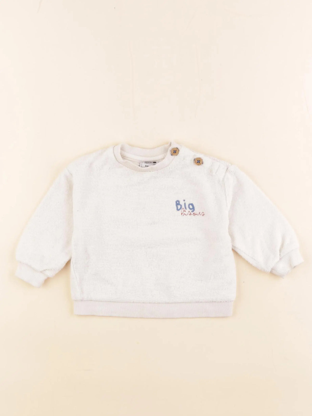 Tape à l'oeil - sweat blanc - 6 mois