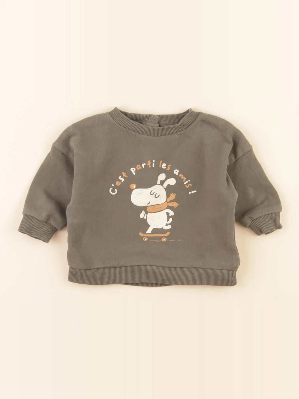 Vertbaudet - sweat vert - 3 mois