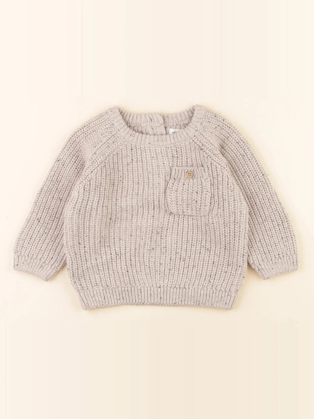 Vertbaudet - pull beige - 12 mois