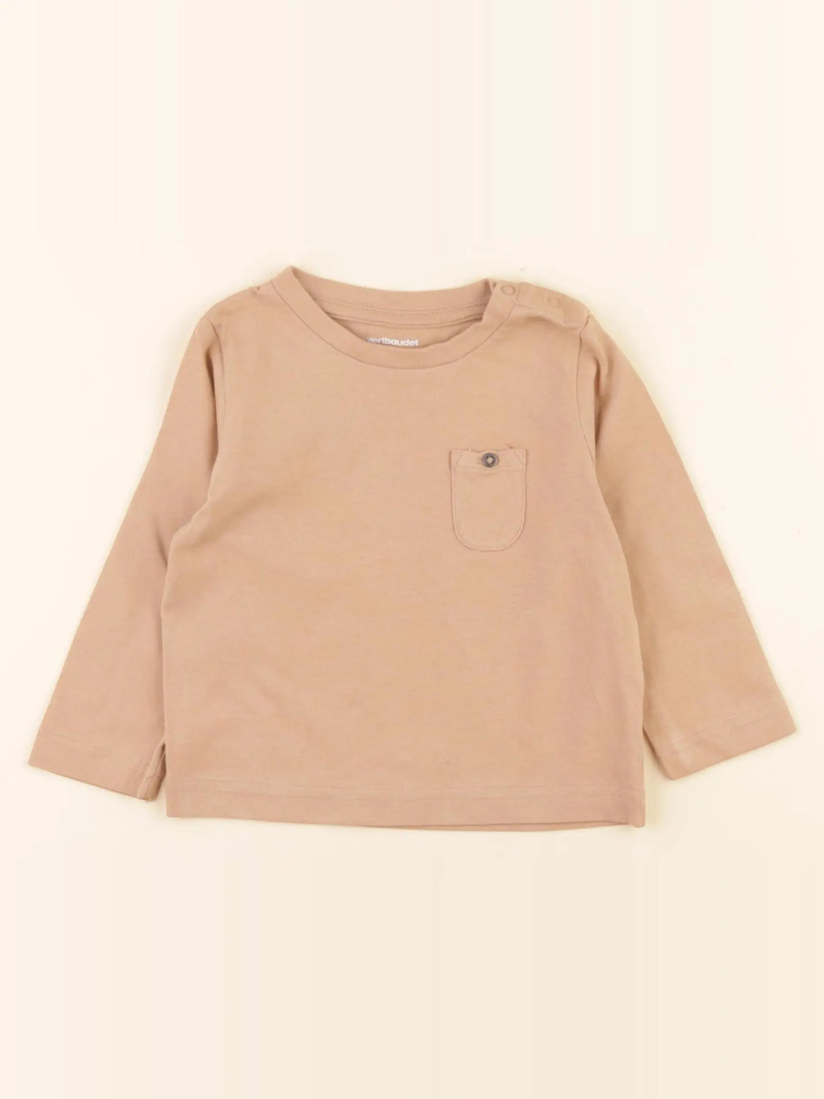 Vertbaudet - tee-shirt marron - 12 mois