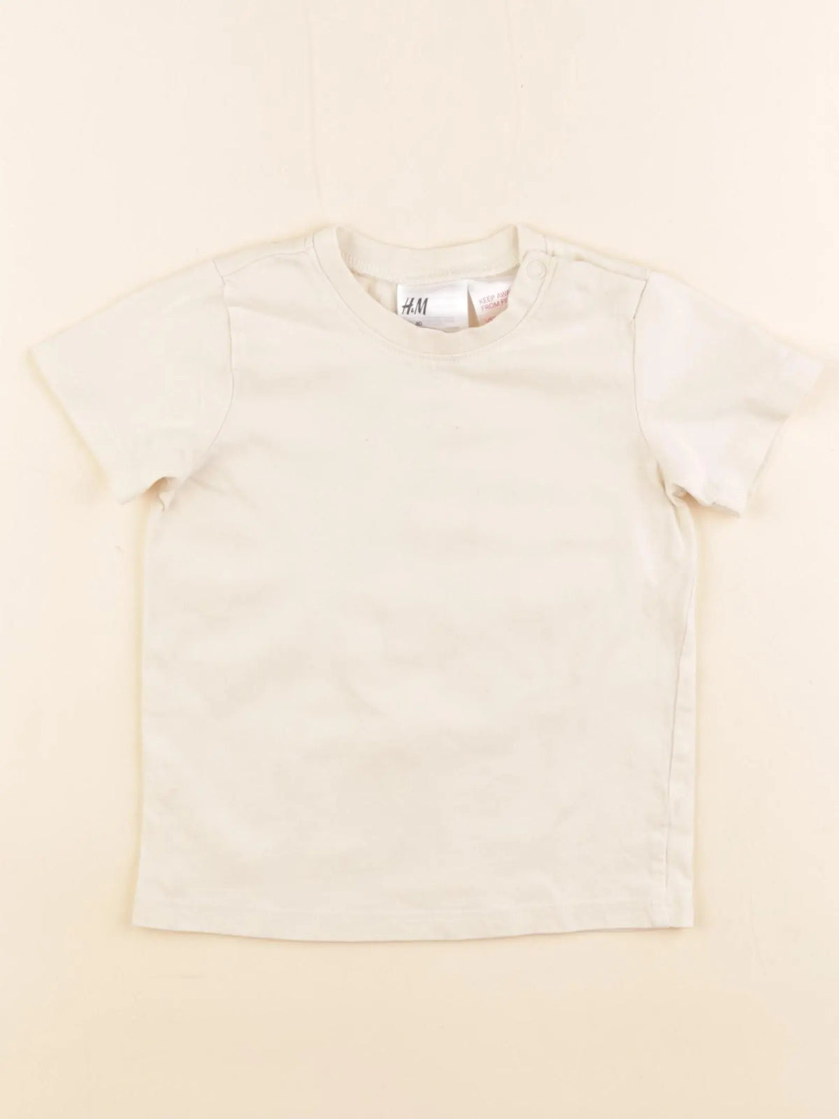 H&M - tee-shirt beige - 9/12 mois
