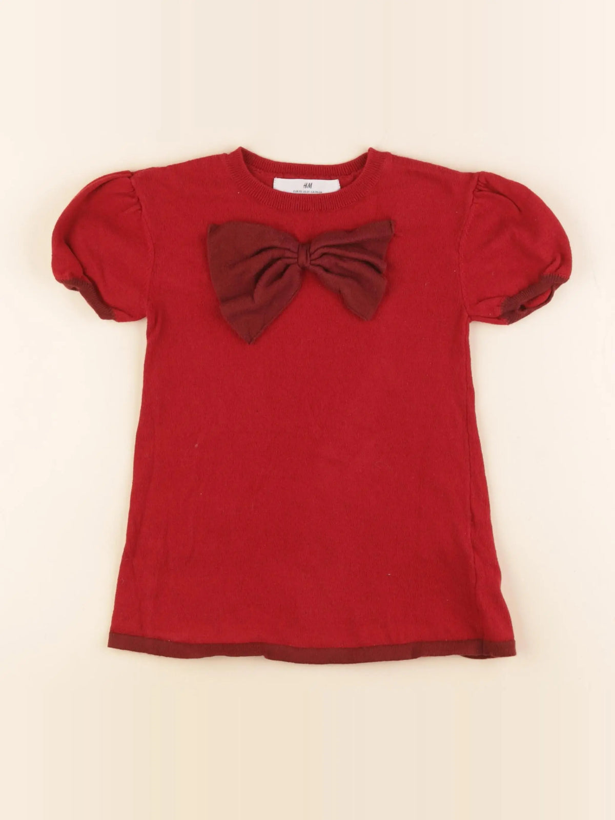 H&M - robe rouge - 1 an à 2 ans
