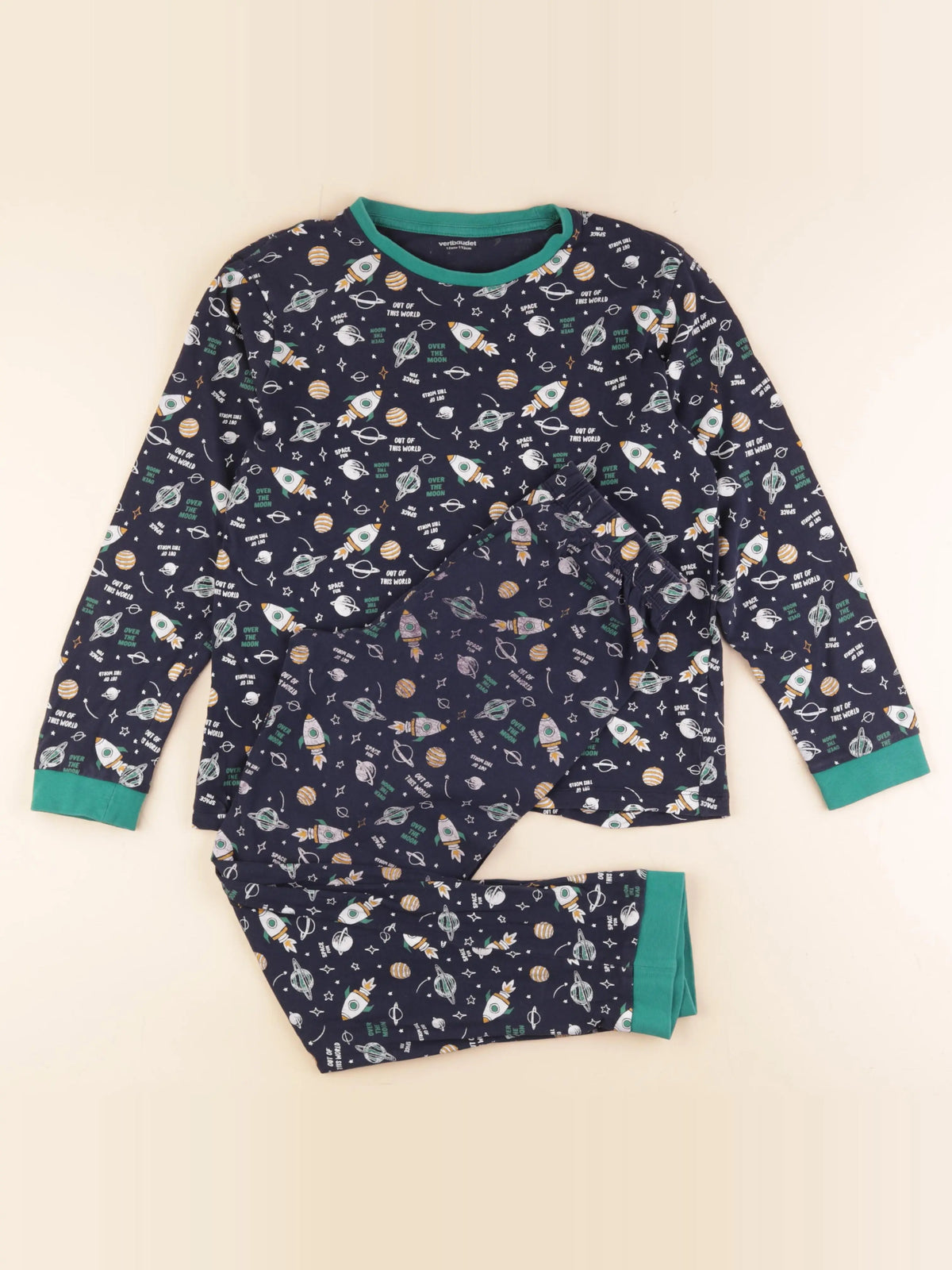 Vertbaudet - pyjama coton bleu - 12 ans