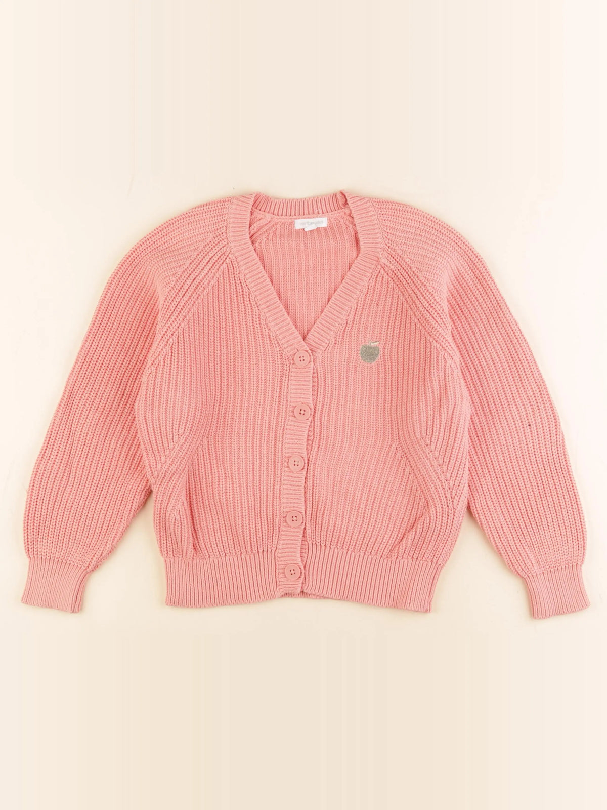 Vertbaudet - gilet rose - 8 ans