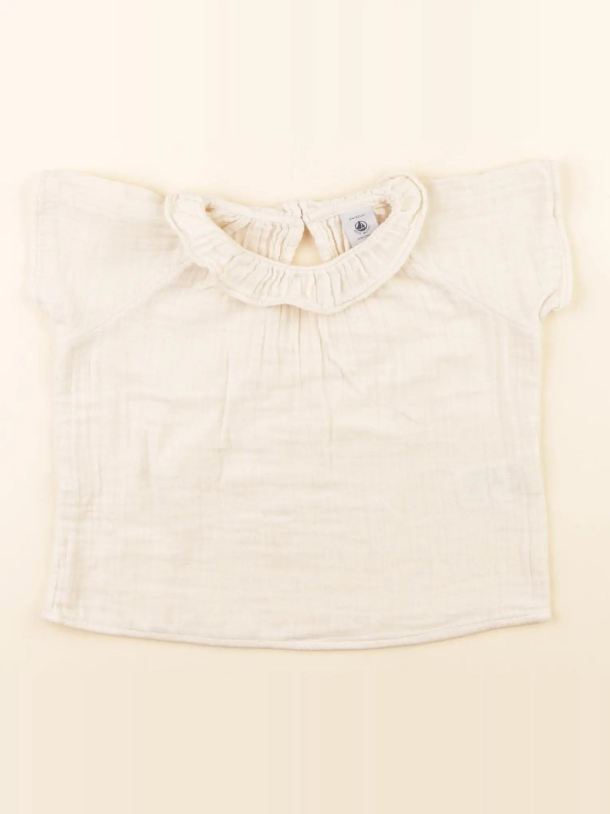 Petit Bateau - tee-shirt beige - 6 mois