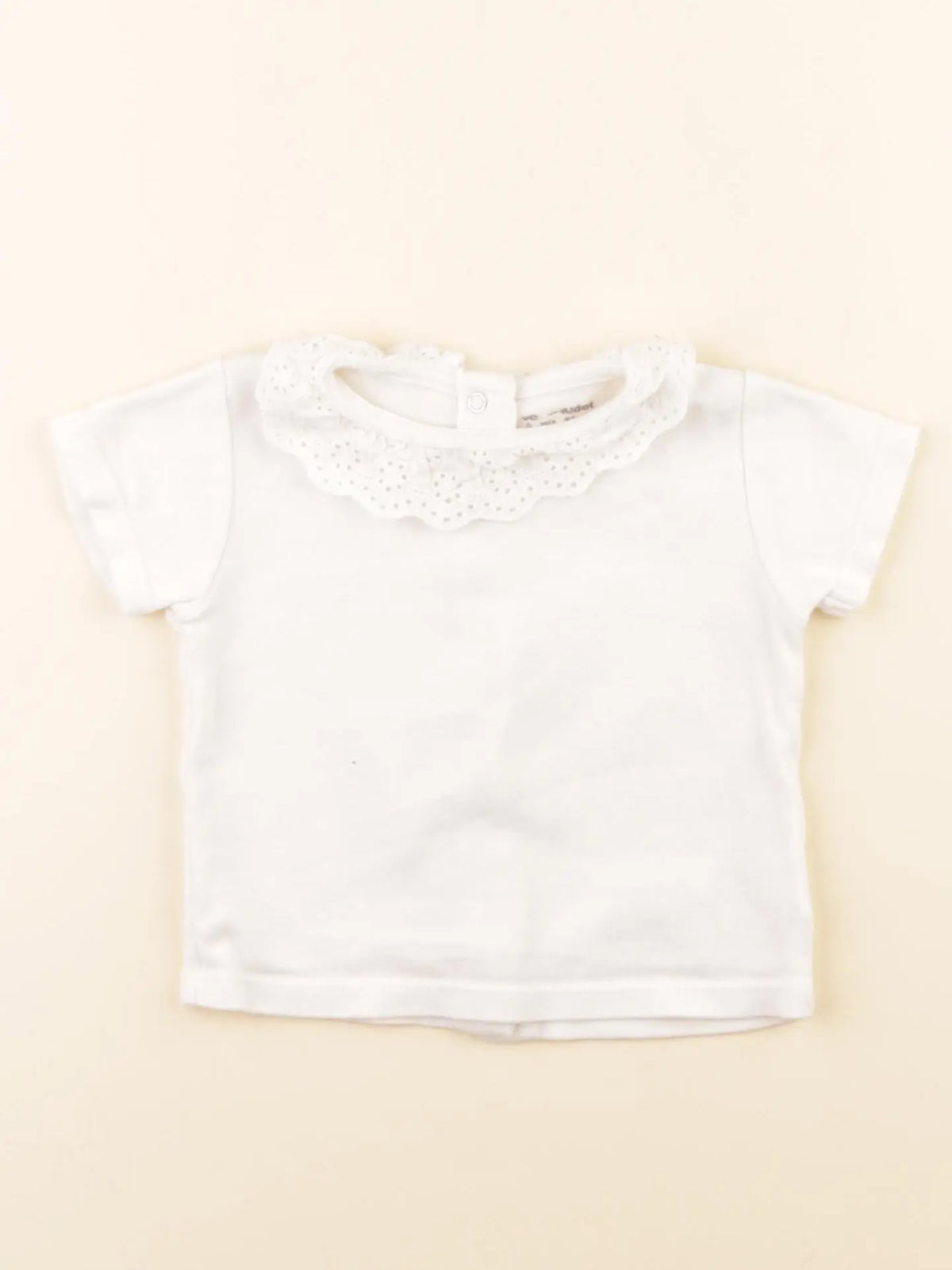 Vertbaudet - tee-shirt blanc - 6 mois