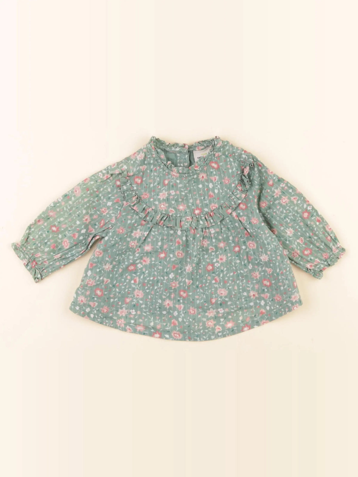 Tape à l'oeil - blouse vert - 3 mois