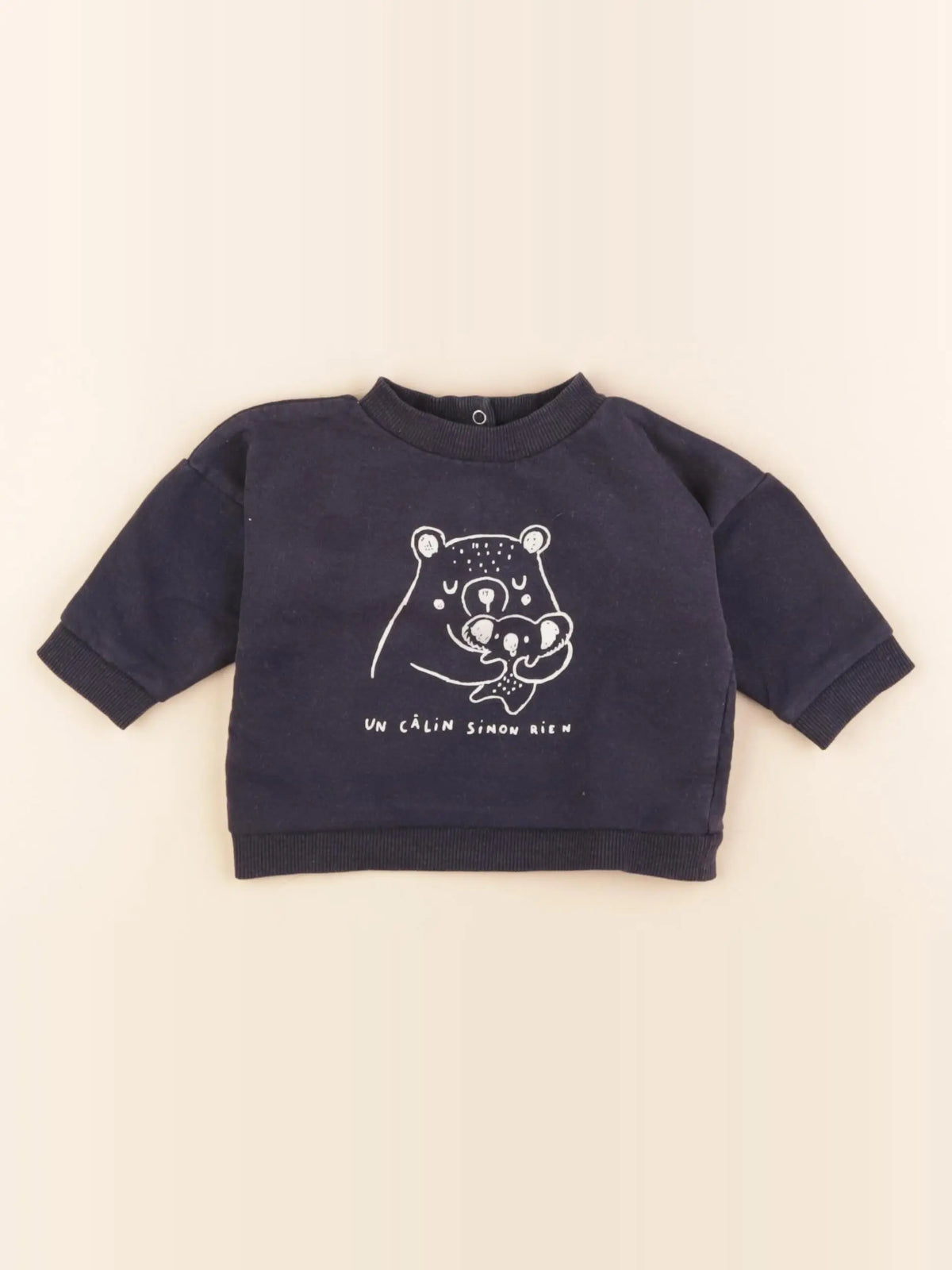 Vertbaudet - sweat bleu - 3 mois