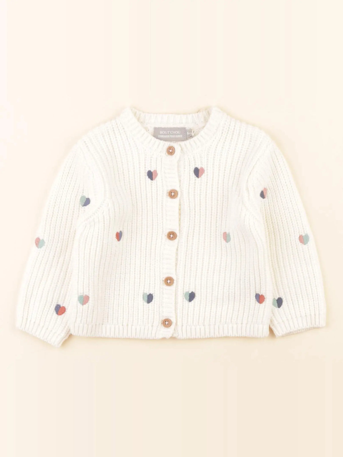 Boutchou - gilet multicolore - 6 mois