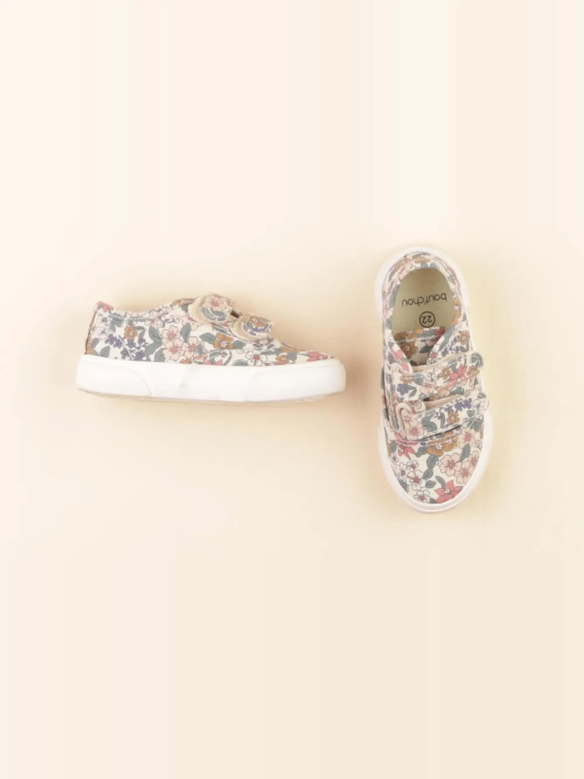Boutchou - tennis à scratch/ lacets multicolore - pointure 22