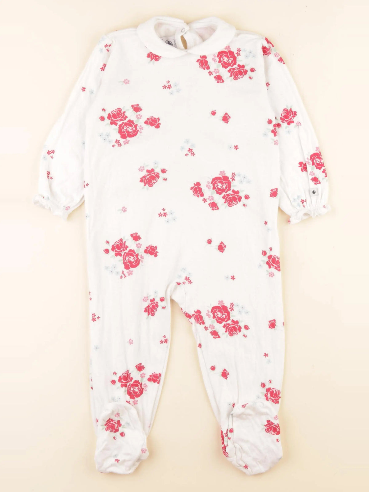 Petit Bateau - pyjama coton blanc - 24 mois