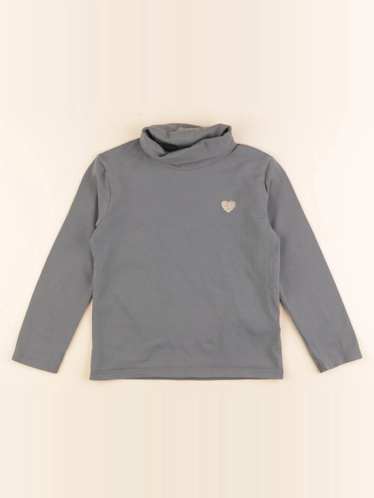 Vertbaudet - sous-pull bleu, or - 6 ans