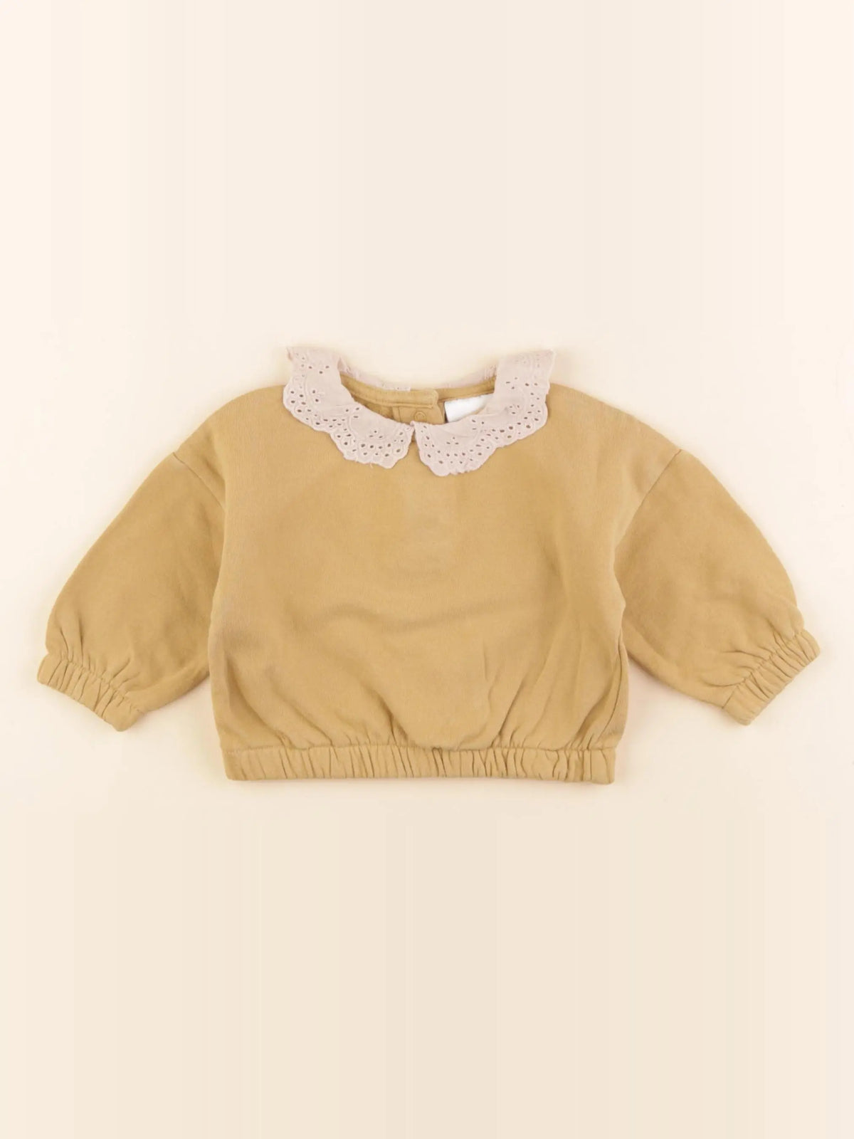 Vertbaudet - sweat jaune - 6 mois